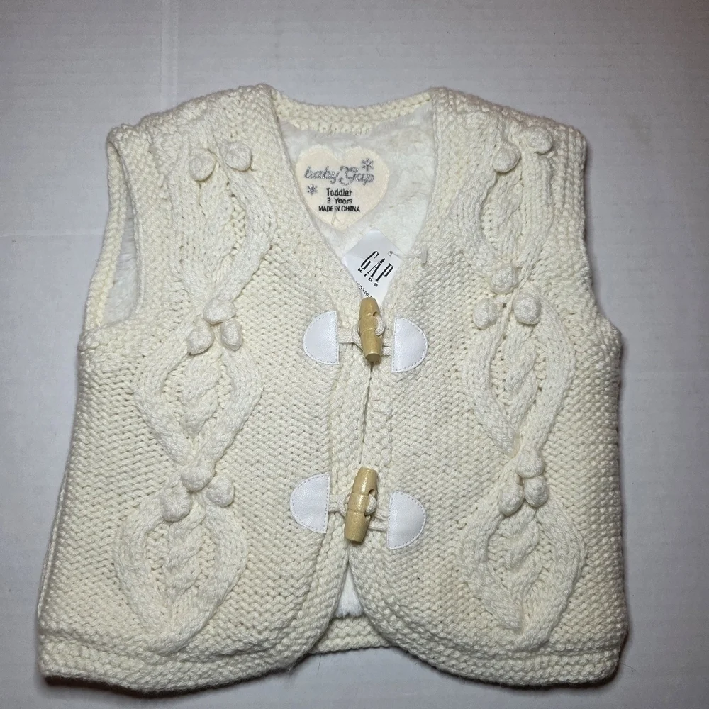 BABY GAP GIRLS KNIT VEST SIZE 3 Wool Blend